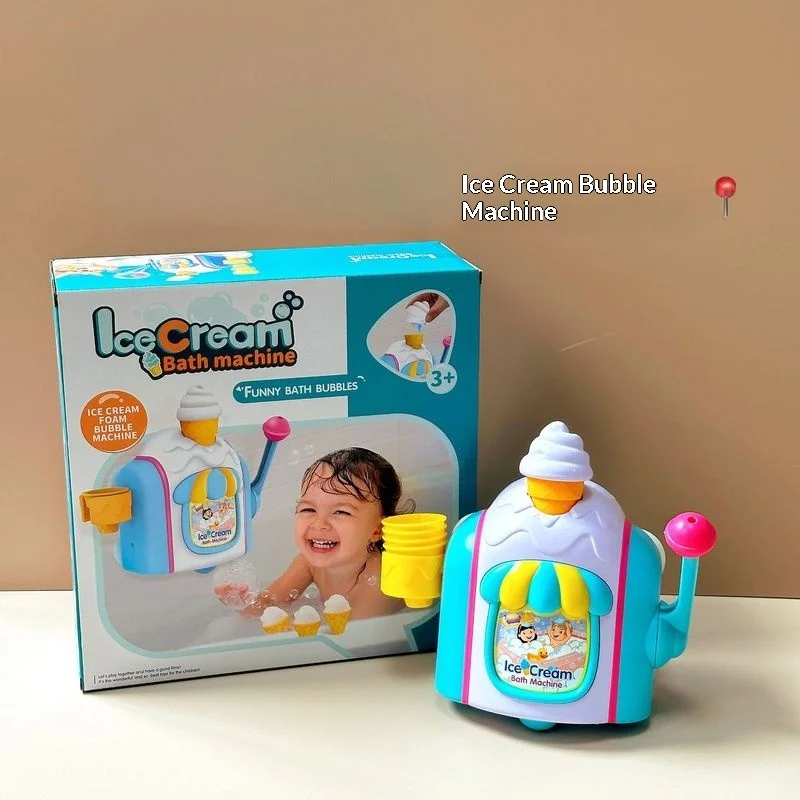 ice-cream-bath-bubble-machine-press-operated-suction-nonslip-rich-foam-bathtime-play-toy-for-kids-toddlers-bathroom-water-play