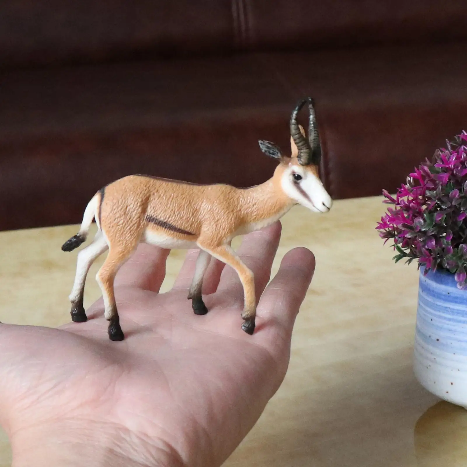 3-4pack Antelope Springbok Deer Figurines Miniature for Collectibles Ages 3 and