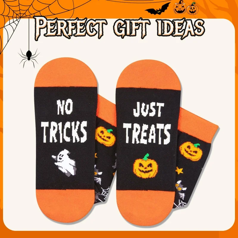 Pumpkin Socks Pumpkin Gifts Women Men -Gifts Horror Spooky, Black