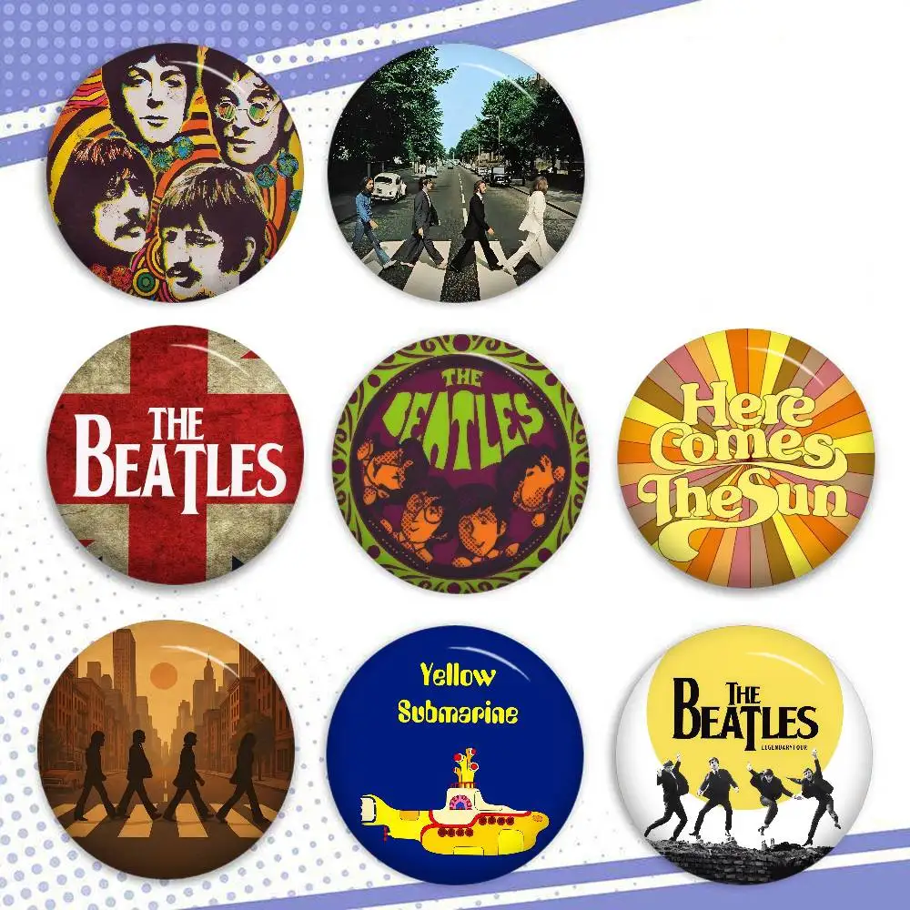 Rockband The Beatles Anime 32/44/58MM Anpassbare Anstecknadeln Niedliche Lustige Kreative Abzeichen Schmuck Deko Geschenke für Freunde