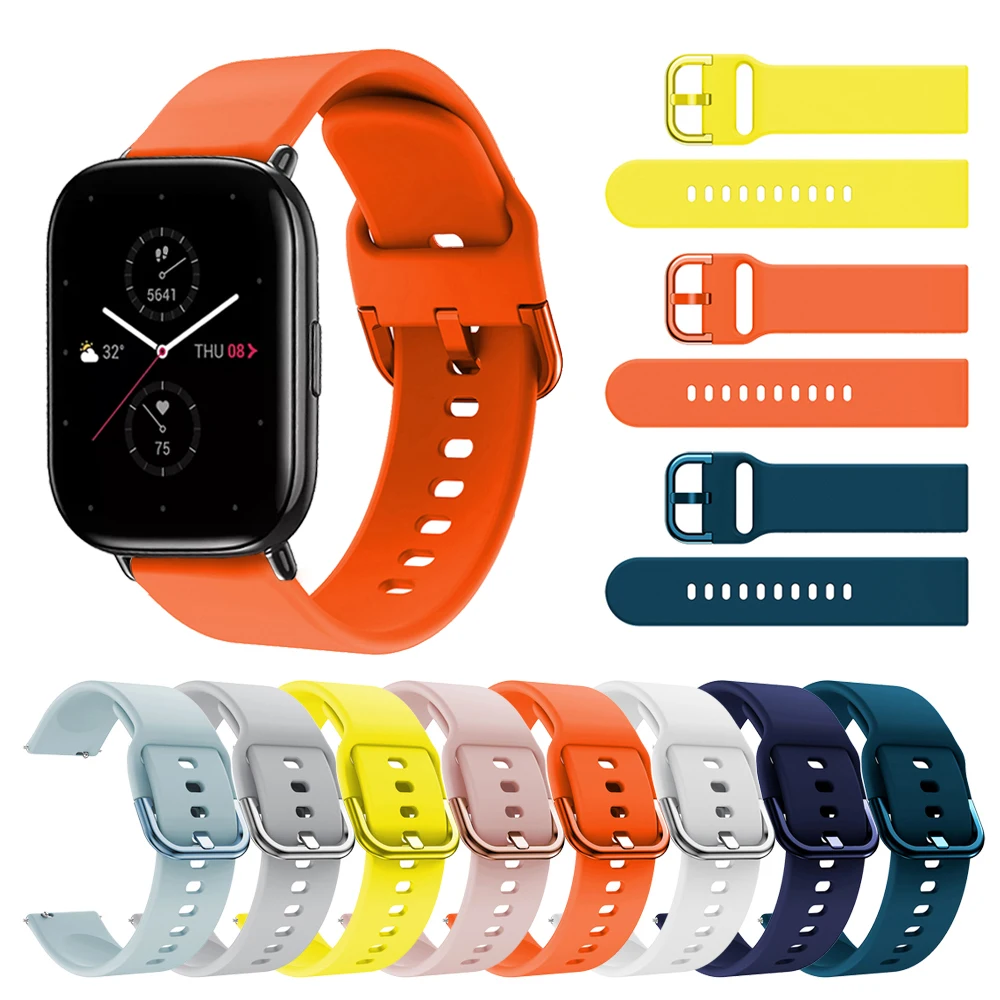 20mm Sport Silicone Replaceable Strap For Zepp E Circle Band For Square SmartWatch Accessories Bracelet Watch bands