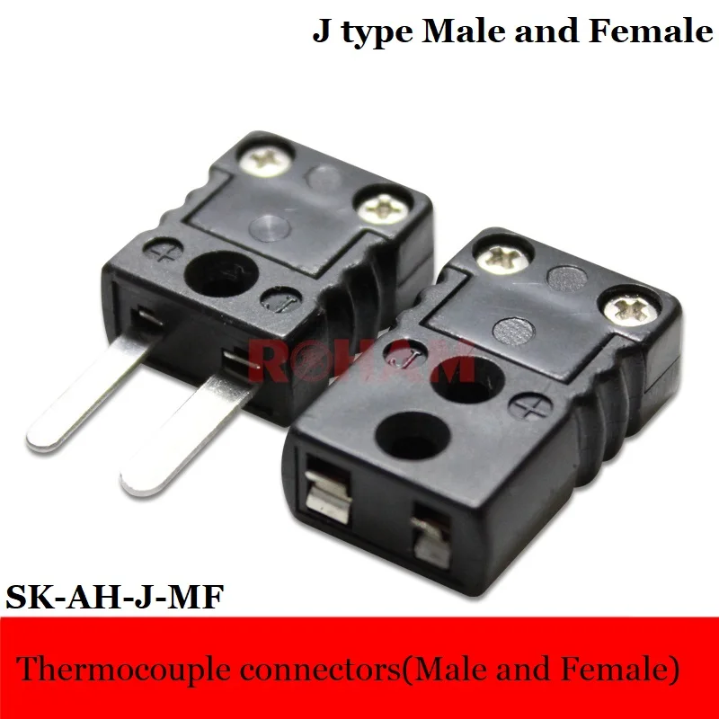 J type Mini thermocouple plug socket connector male and female