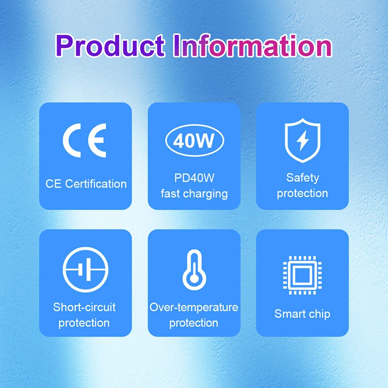 Original 40W Type C Fast Charger For iPhone 16 15 14 13 Pro Max Plus For Xiaomi Samsung Huawei Charging Cable Phone Accessories