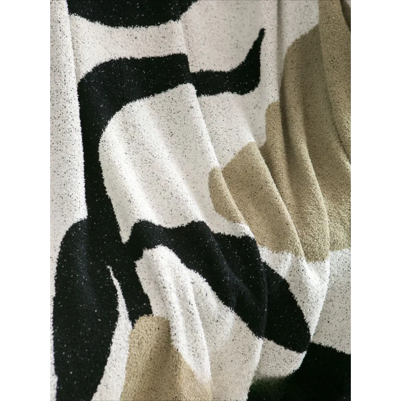2025 Simple Half-edge Velvet Blanket Office Nap Blanket Spring and Summer Sofa Blanket Single Nap Blanket