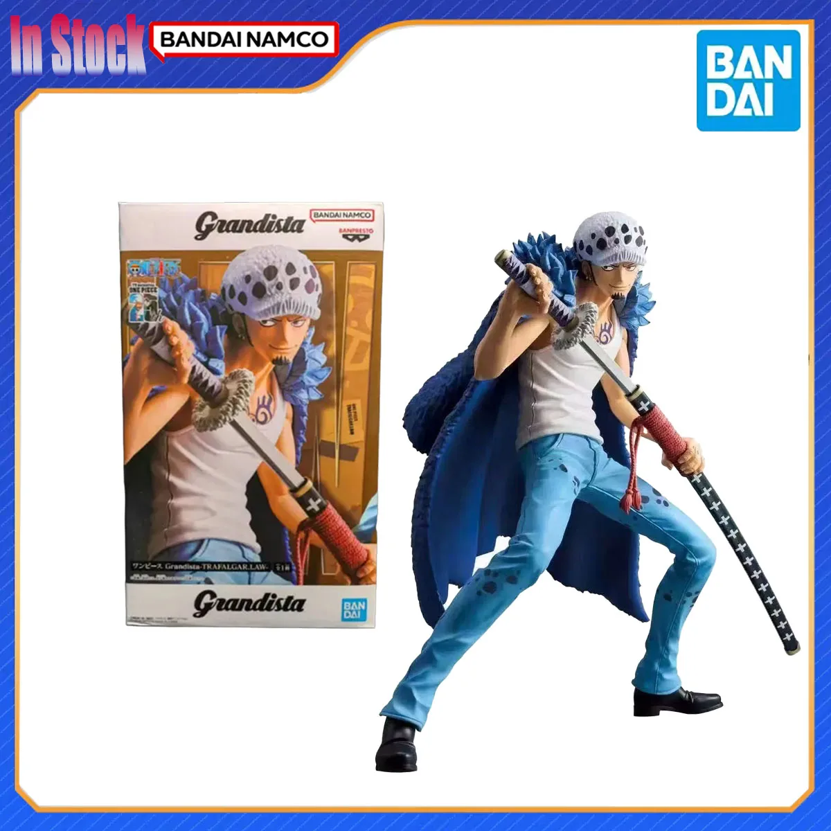 

Genuine Bandai OriginalBANPRESTO Grandista One Piece TRAFALGAR LAW 220mm Action Figure Model Kits Gift for Kids Handmade Model