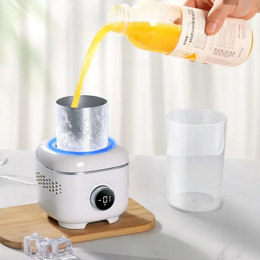 

Cup with Mood Light,Beverage Cooler with Insulated Cover, 2in1 Cooling Cup for DeskCoolingampHeating,Electric Drink Cooler for C