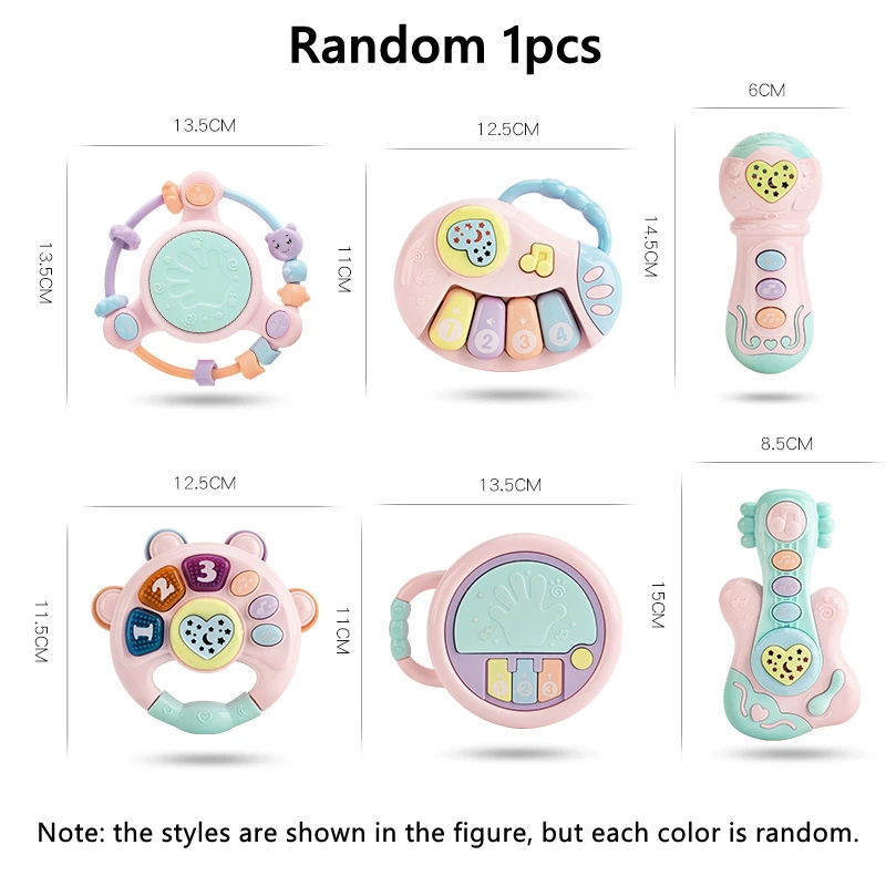 ランダム 1 個赤ちゃん教育音楽おもちゃ学習教育楽器ピアノハンドベルプロジェクターゲームモンテッソーリ子供のおもちゃギフト