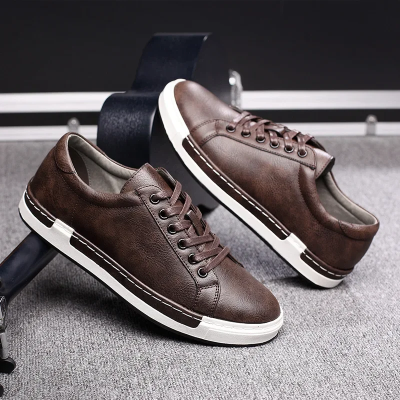 Men Leather Casual Shoes Men Sneakers  Autumn Brand Mens Suede Shoes Comfortable Flat Male Footwear Zapatillas Hombre 2024