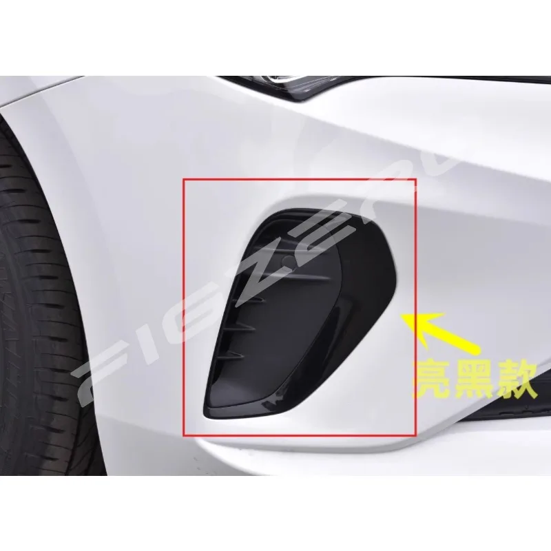 إطار ضوء الضباب الديكور مشرق قطاع المصد الأمامي بار حلقة الكسوة ل بويك فيرانو 2022 2023 اليسار اليمين كروم أسود #2