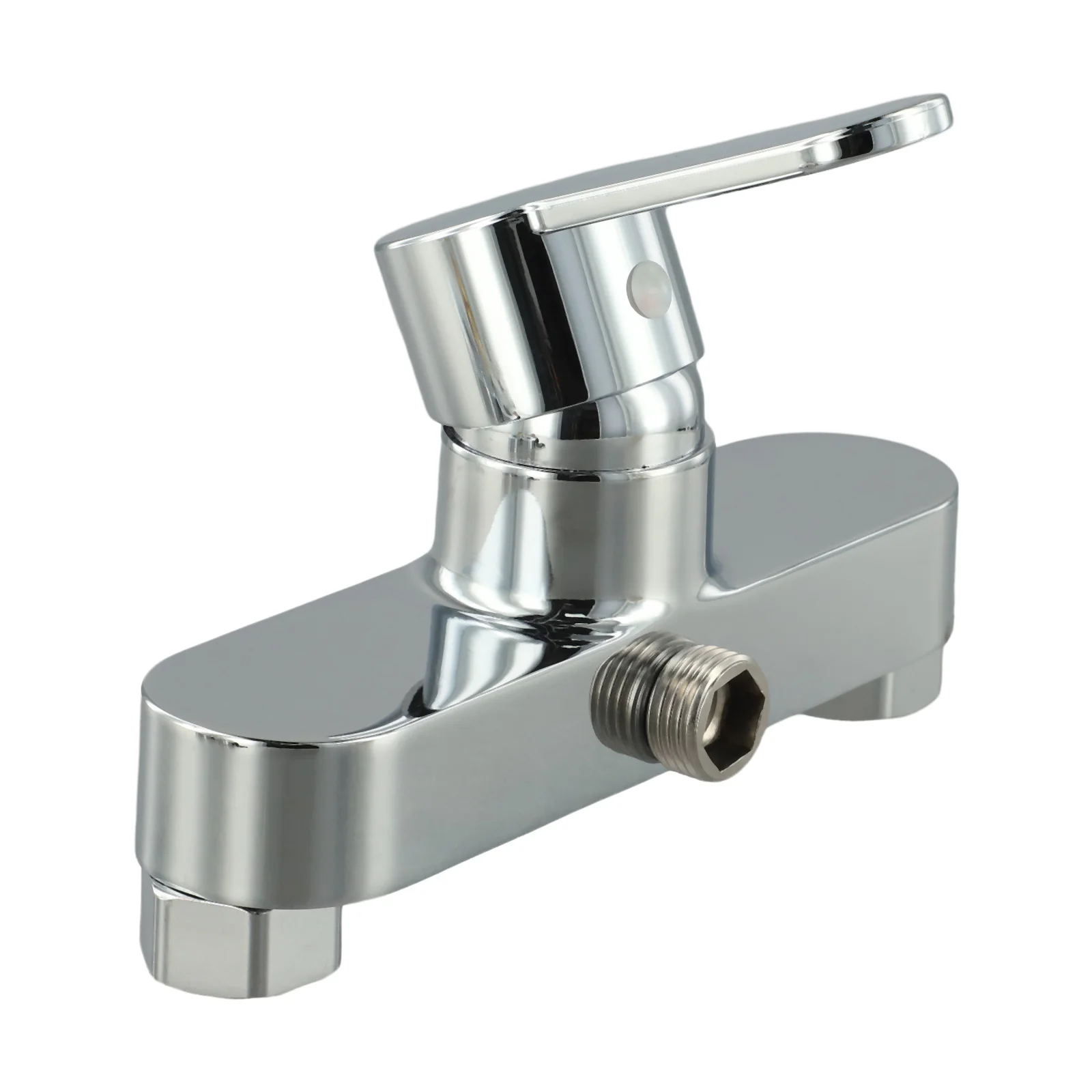 Zinc Alloy Chrome Finish Shower Mixer Tap for Bathtub Wall Mounted Faucet with Effective Operation and Installation Accessories