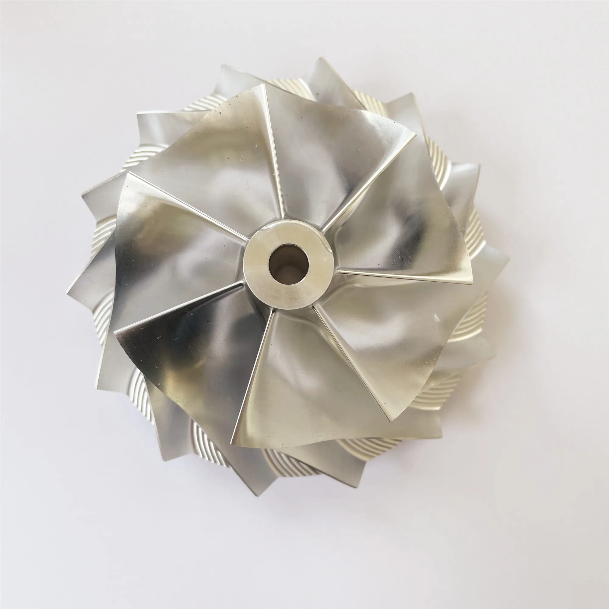 T51RSPL 76.71/102.33mm 7+7 blades high performance racing Turbocharger milling/aluminum 2618/billet compressor wheel