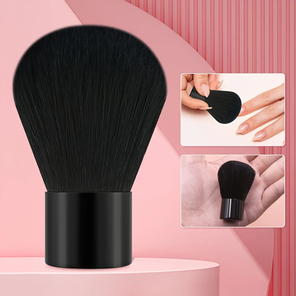 1 Stück Pilzförmiger Nagelstaubpinsel - Geruchloser Nagellack- und Staubreiniger mit weichen Borsten, ergonomischer Griff für die Maniküre