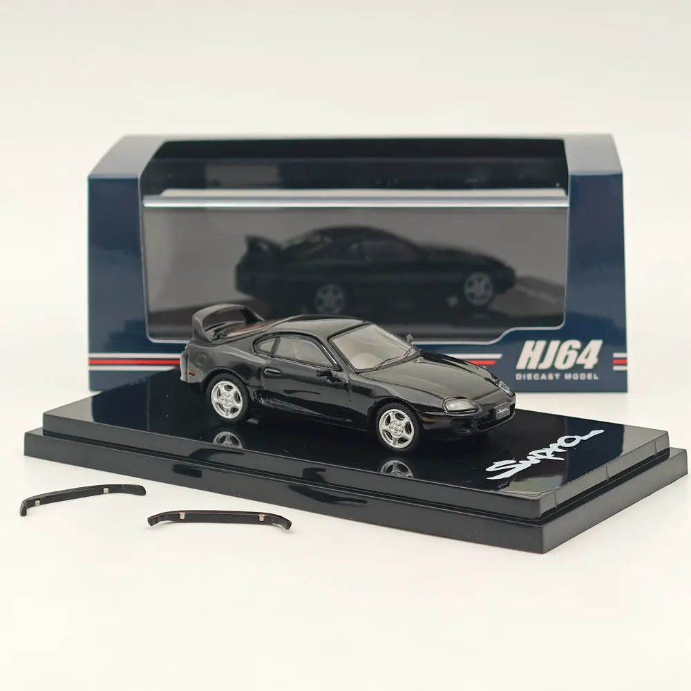 Hobby Japan 1/64 For SUPRA RZ JZA80 with Active Spoiler Parts Black HJ642042BK Diecast Models Car Collection Auto Toys Gift