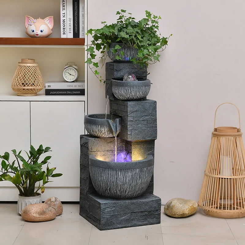 تعميم المياه، ديكورات غرفة المعيشة، مرطب محظوظ للهبوط على نطاق واسع، عجلة فنغ شوي المفتوحة الراقية