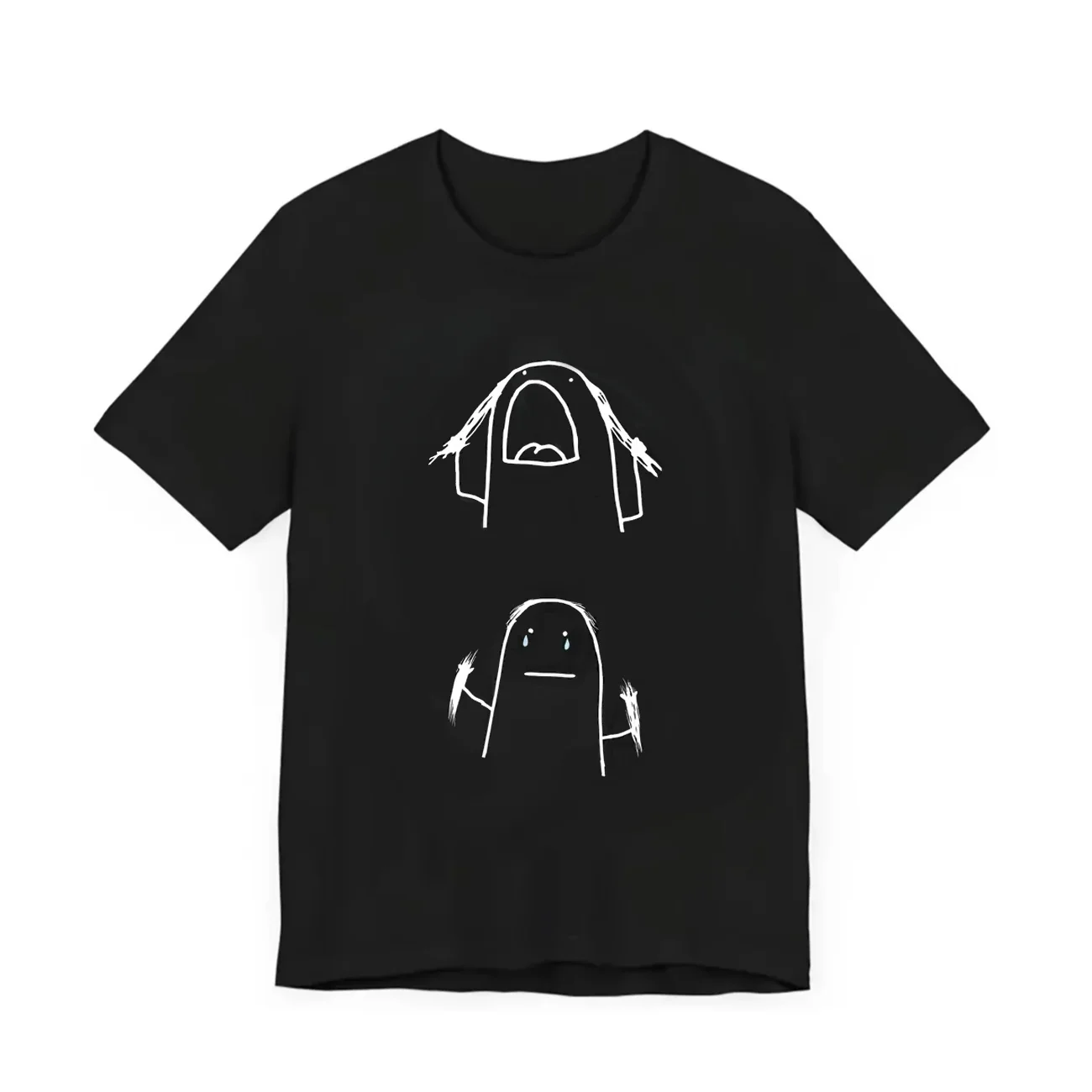 Cute Funny Doodle Graphic Tee Casual O-Neck Short Sleeve Women Tee Humorous Versatile Summer Daily Trendy Women High Quality Tee