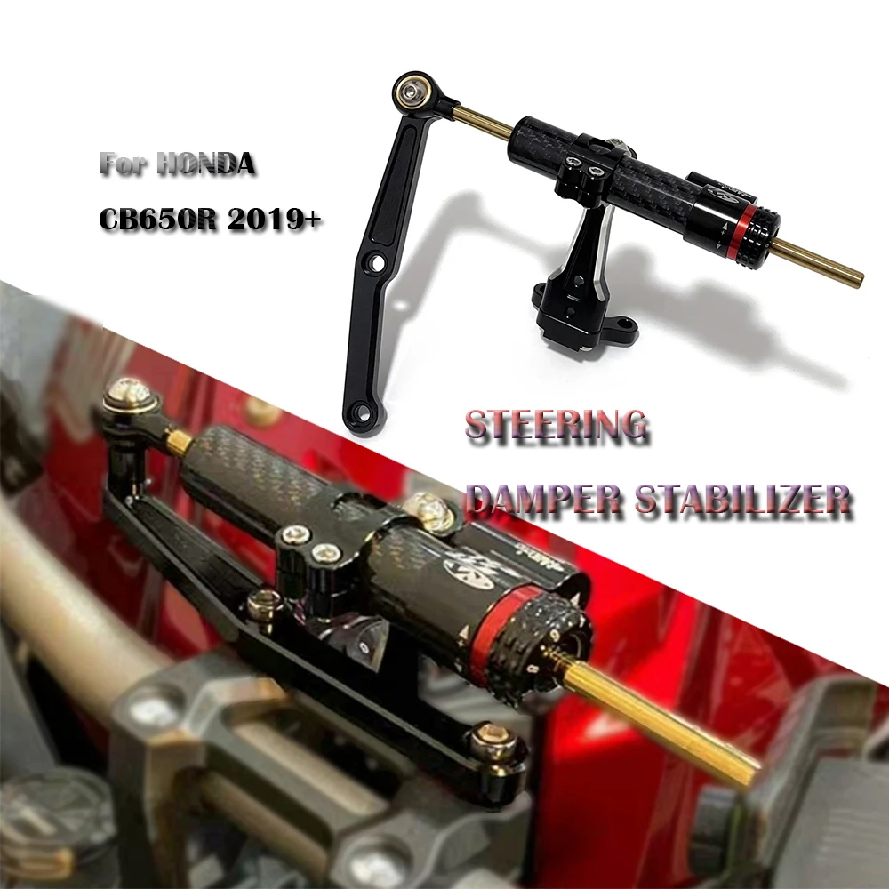 

Motorcycle Steering Damper Bracket Stabilizer Support For Honda cb650r CB650R 2019-2023 2024 2025Speed Wobble Safety Accessories