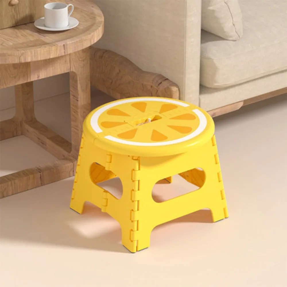 Portable Low Chair Children's Plastic Padded Folding Stool Outdoor Cartoon Creative Home Small