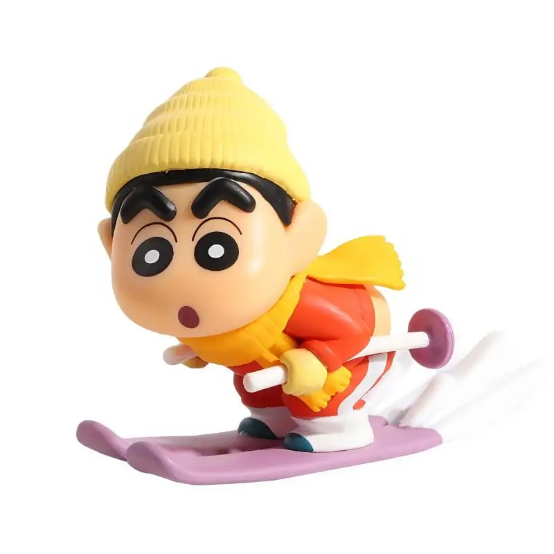 Kawaii Shin Chan Romantic Snow Poem Figure Office Desk Car Home Decor Ornament Birthday Souvenir Present Gift for Girls