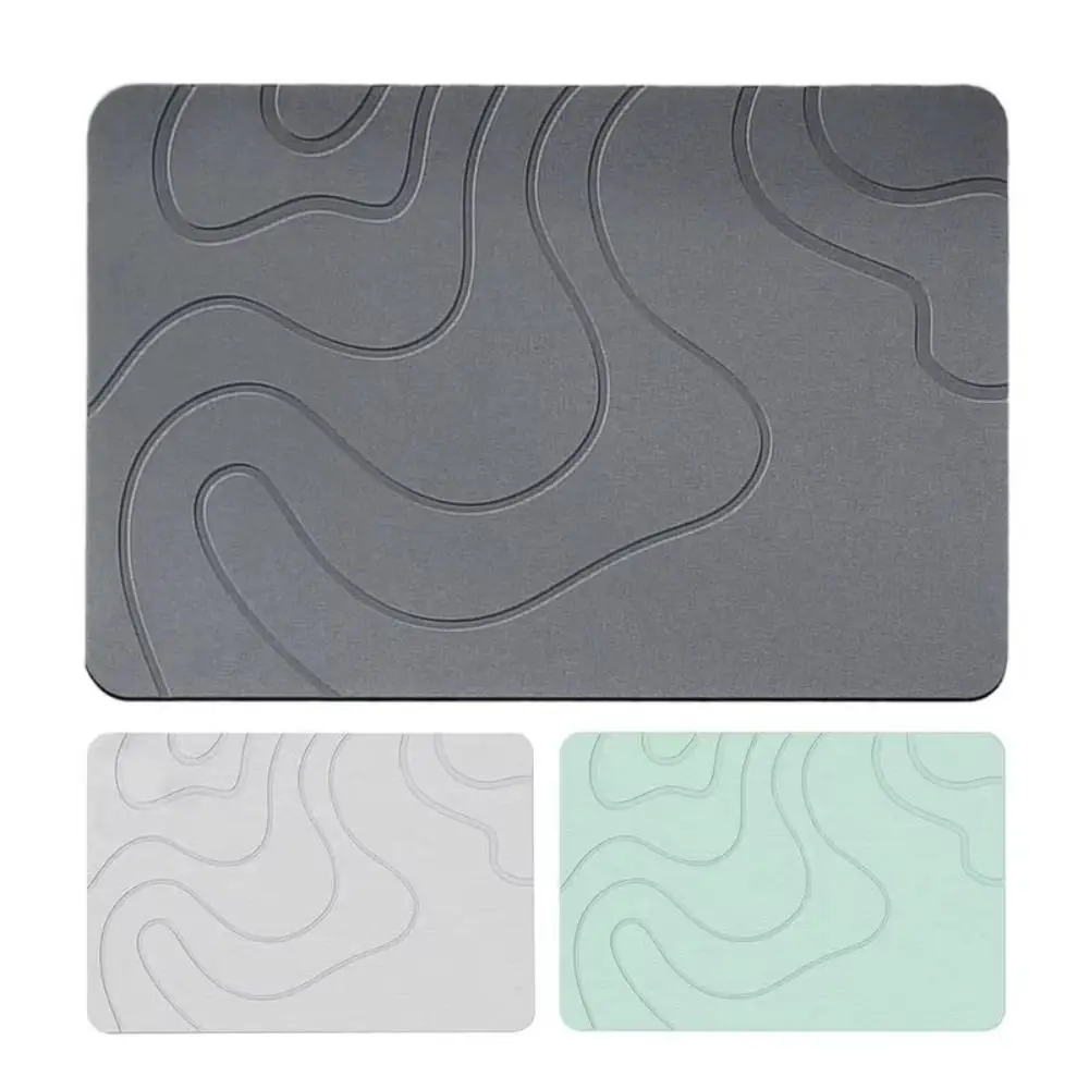 Neue 40x60cm Badezimmer-Antirutschmatte Superabsorbierende Kieselgur-Eingangsmatte Rutschfeste Küchenbodenmatte – Detail 7