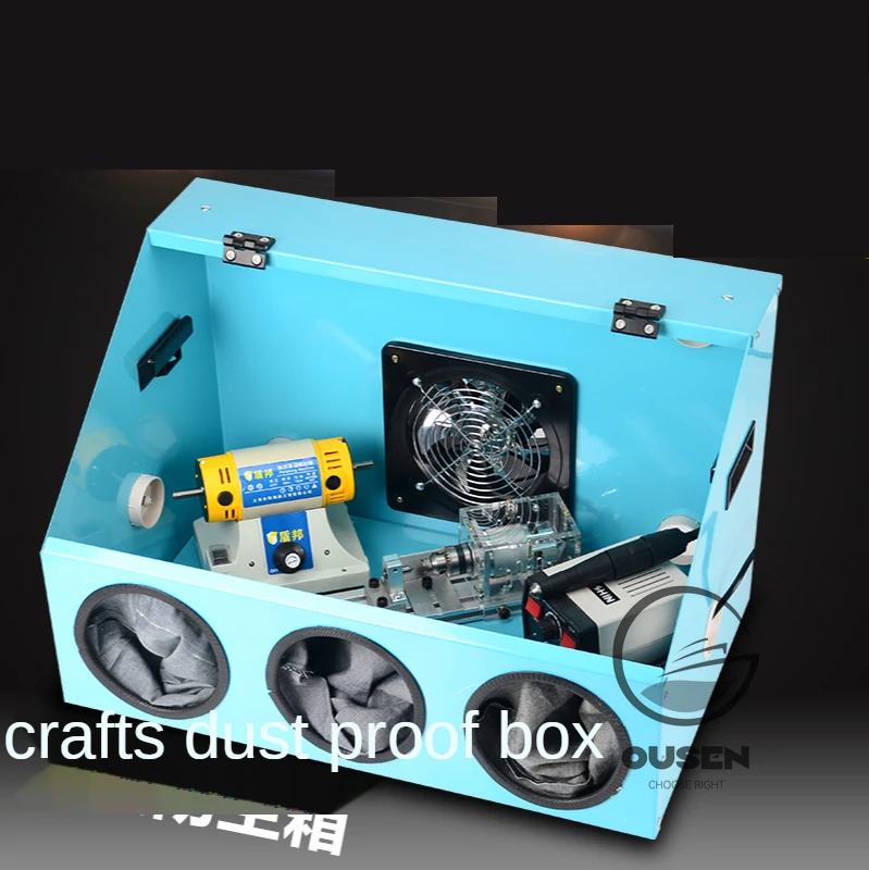 Moagem à prova de poeira caixa de metal de uma peça máquina de polimento de gravura moedor wen jogar máquina de dente caixa de moagem bancada capa
