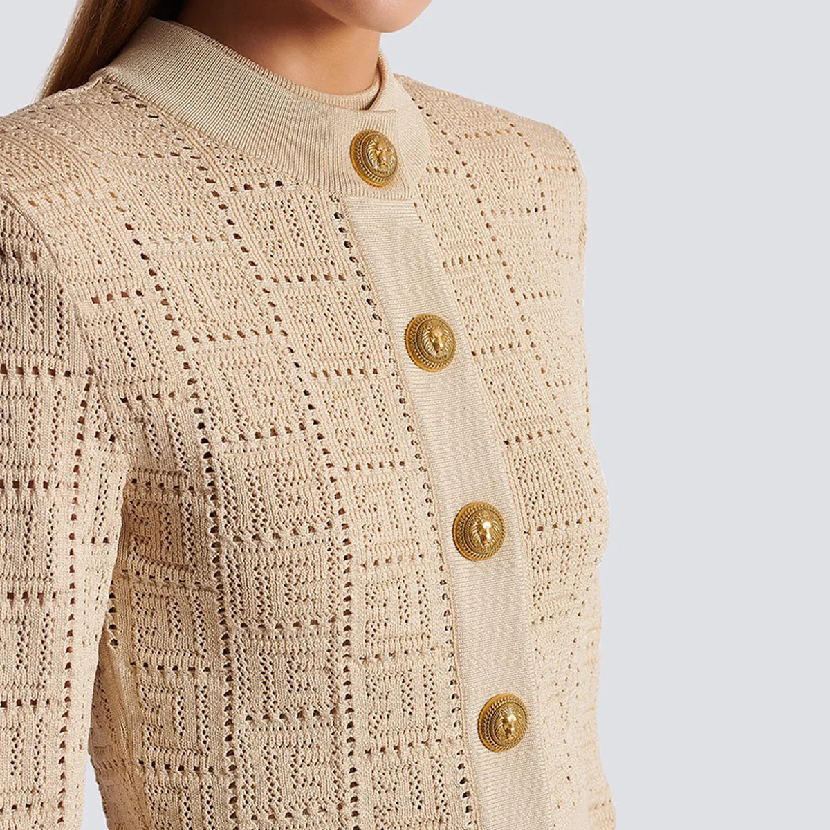 

New Spring Autumn Long-Sleeved Short O-Neck Hollow-Out Knit Top Fashionable Cardigan Jacket for Women ropa mujer pull femmes