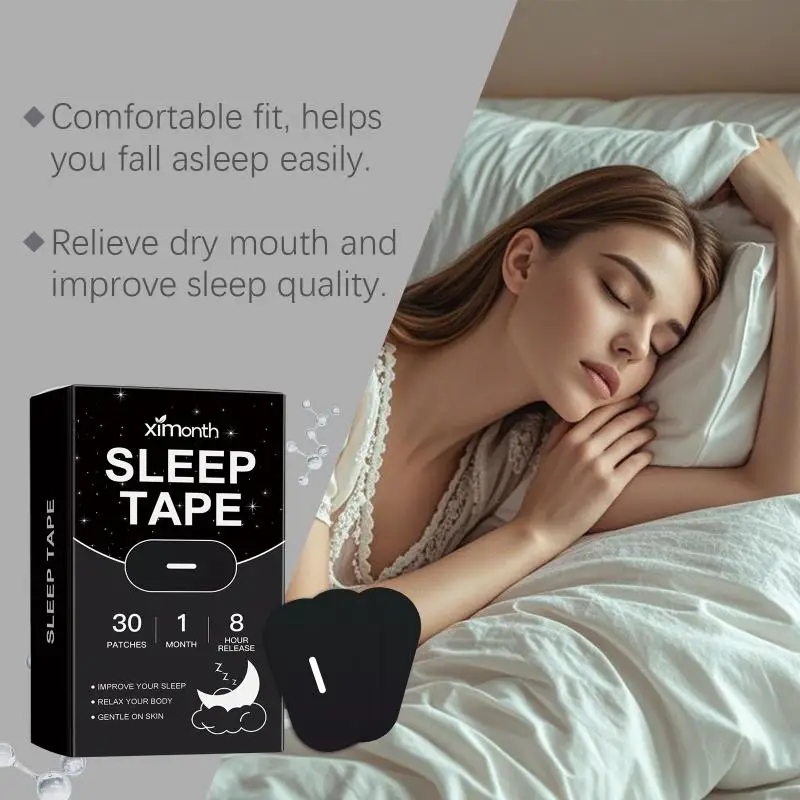 30pcs Anti Snoring Mouth Tape Improve Sleeping Reduce Dry Mouth Portable Night Nose Breathing Sticker Promoting Better Breath