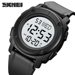 SKMEI Fashion Digital Watch For Men 2Time LED Display Sport 50M Waterproof Electronic Movement Watch Alarm Clock montre homme