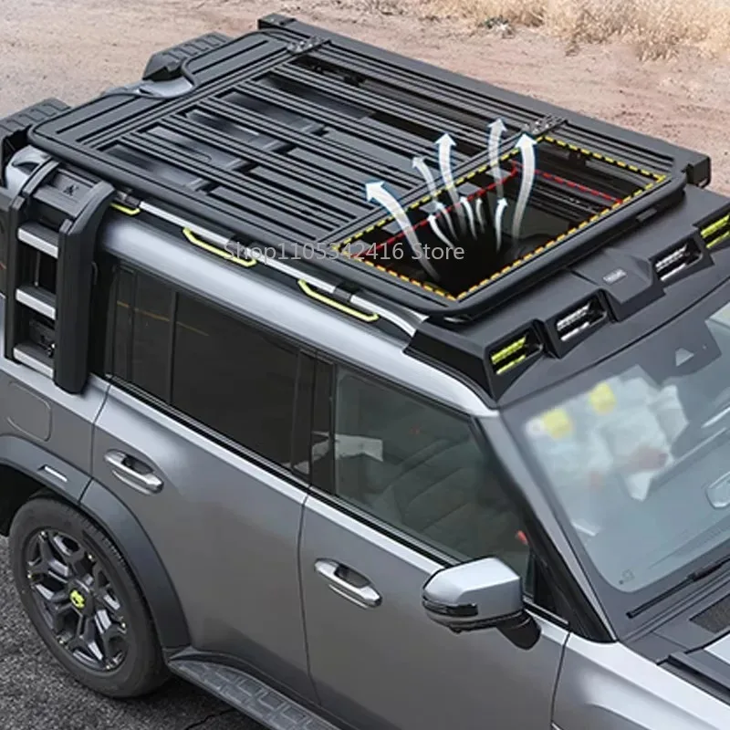2025 High Quality Black Aluminum Roof Rack Luggage Carrier Platform For Car SUV Offroad Upgrade Accessories
