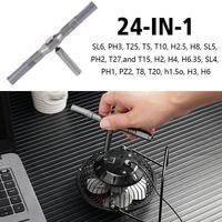 Multi-purpose Ratchet Wrench Screwdriver S2 Magnetic Bits Tools Set DIY Household Repair Tool 24 In 1 DIY Home Household Tool