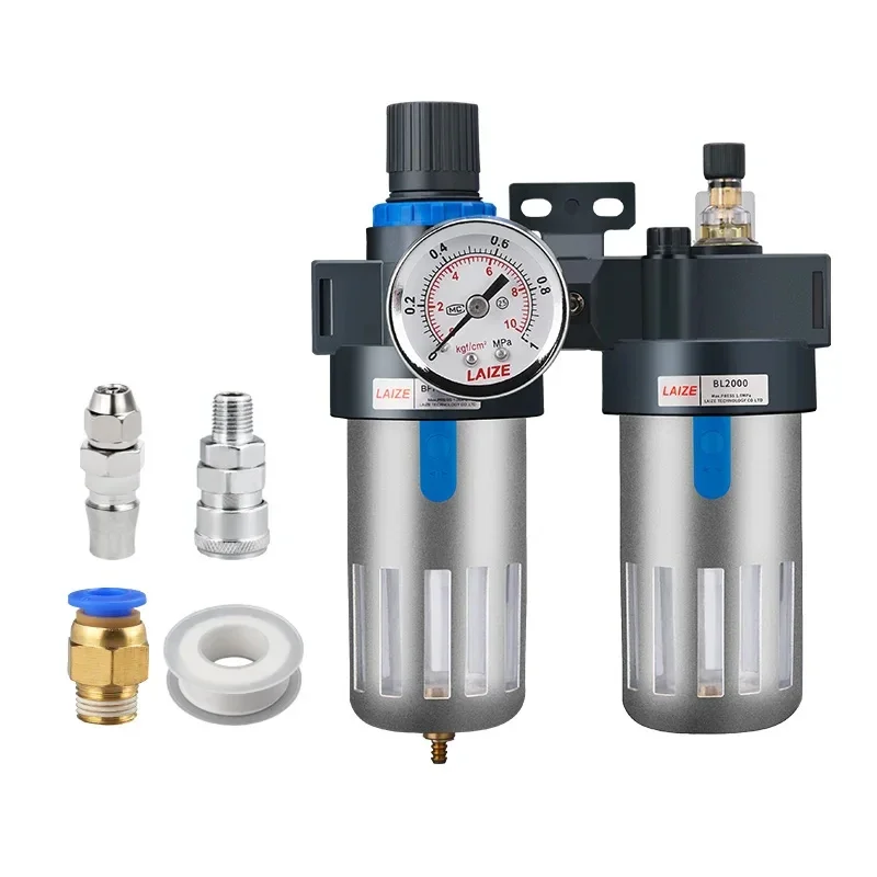 

FRL Compressed Air Filter Pressure Regulator Lubricator AIRTAC Type With Gauge Metal Cup Guard BFC2000 BFC3000 BFC4000