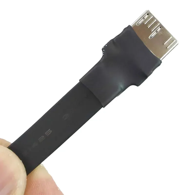 ADT-Link USB 3.0 Male to Female Flat Extension Cable Micro-B to Micro-B Ribbon Cable 1.5A for Slave end Micro USB 3.0 Hard Drive