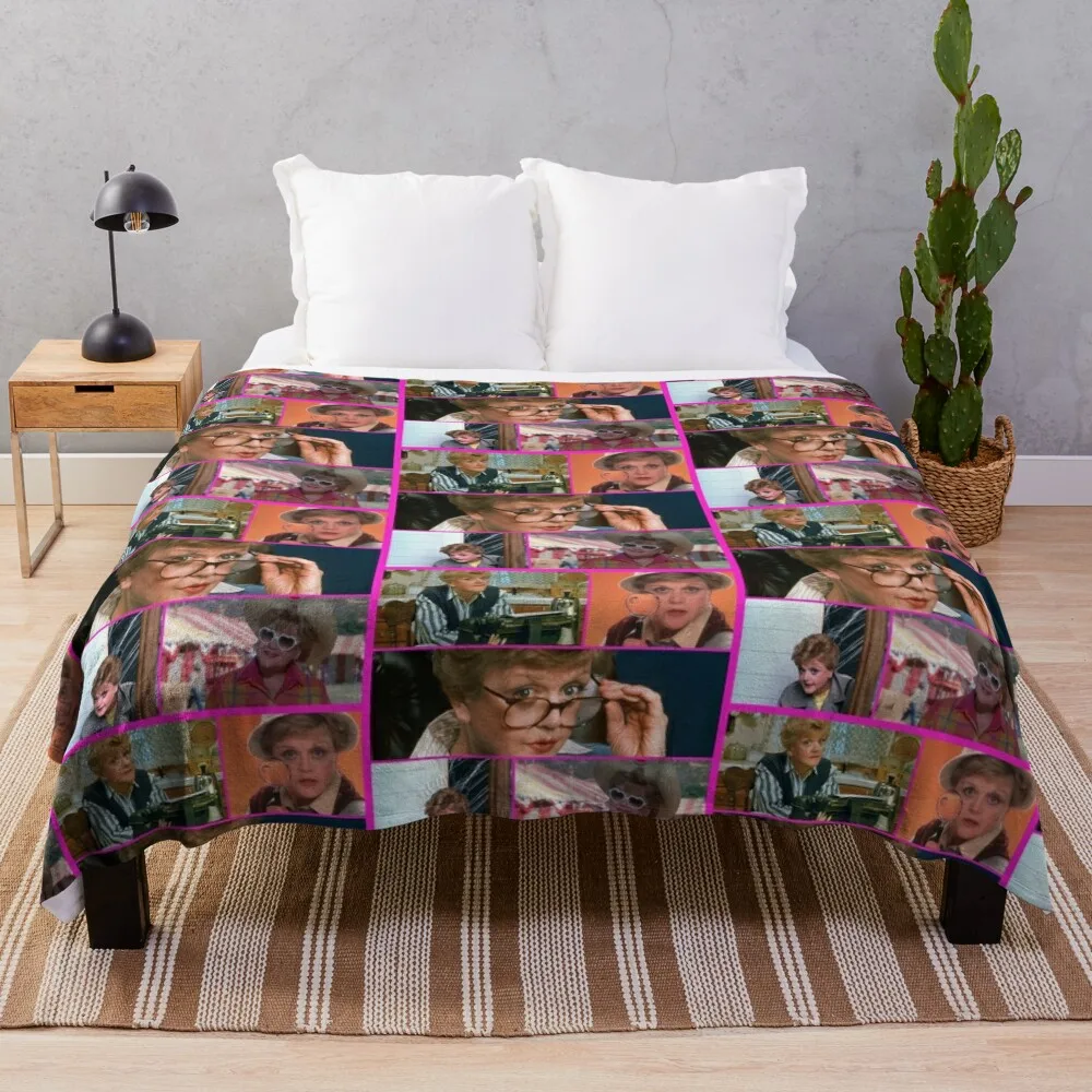 Jessica Fletcher murder she wrote Throw Blanket sofa Luxury Brand Blanket Soft Plaid Flannel Fabric