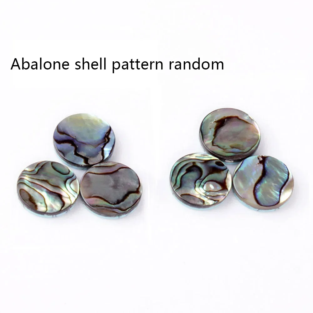 3Pcs/Set Trumpet Abalone Shell Keypad & Valve Caps Premium Mother-of-Pearl Style Upgrade Parts for Trumpet Abalone Shell Keypad