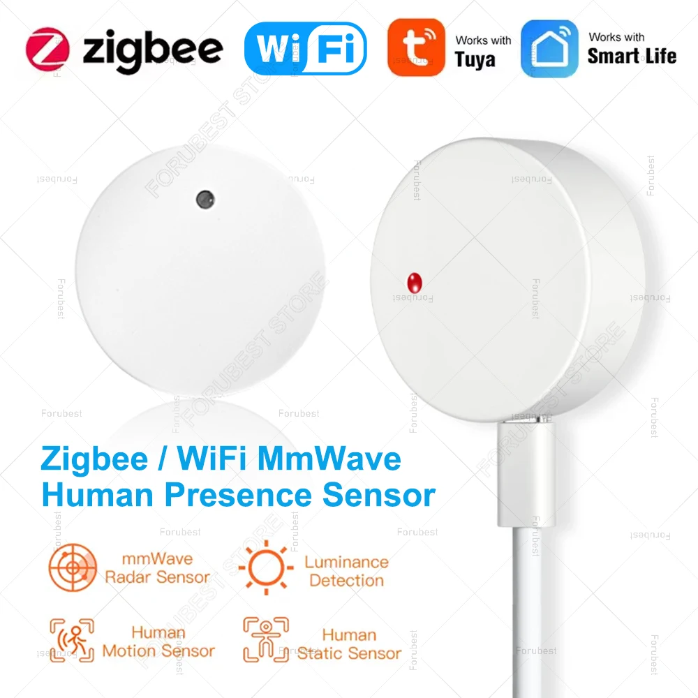 

ZigBee Wi-Fi MmWave датчик присутствия человека радар MmWave детектор человека детектор движения Tuya Hub Smart Life домашняя автоматизация