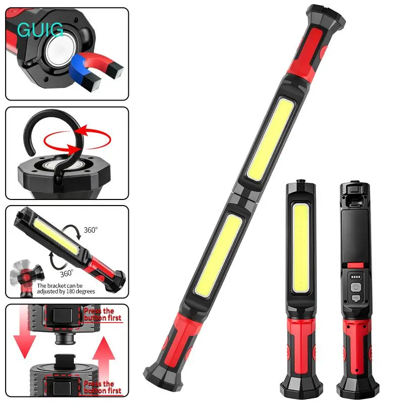 super-bright-2-in-1-cob-led-work-light-magnetic-white-red-light-rechargeable-flashlight-car-repair-camping-emergency-lamp