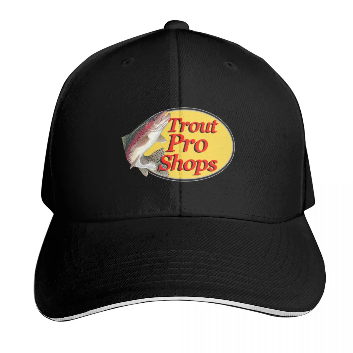 Trout Pro Shops Baseball Cap Snapback Flat Bill Strapback Dad Hat Six Panel Structured Crown