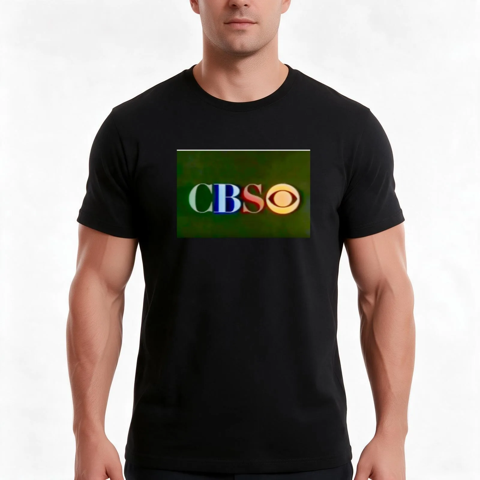 CBS Logo Late Sixties Classic T-Shirt, Summer Casual Cotton Tee, Oversized Streetwear Tops, Vintage Graphic Print, 100% Cotton