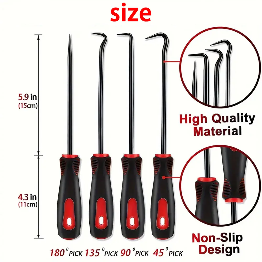 6/2PCS Precision Hook and Pick Set & Car Trim Removal Kit Fastener Clip Pliers for Auto Oil Seal/O-Ring, Mini Precision Hooks