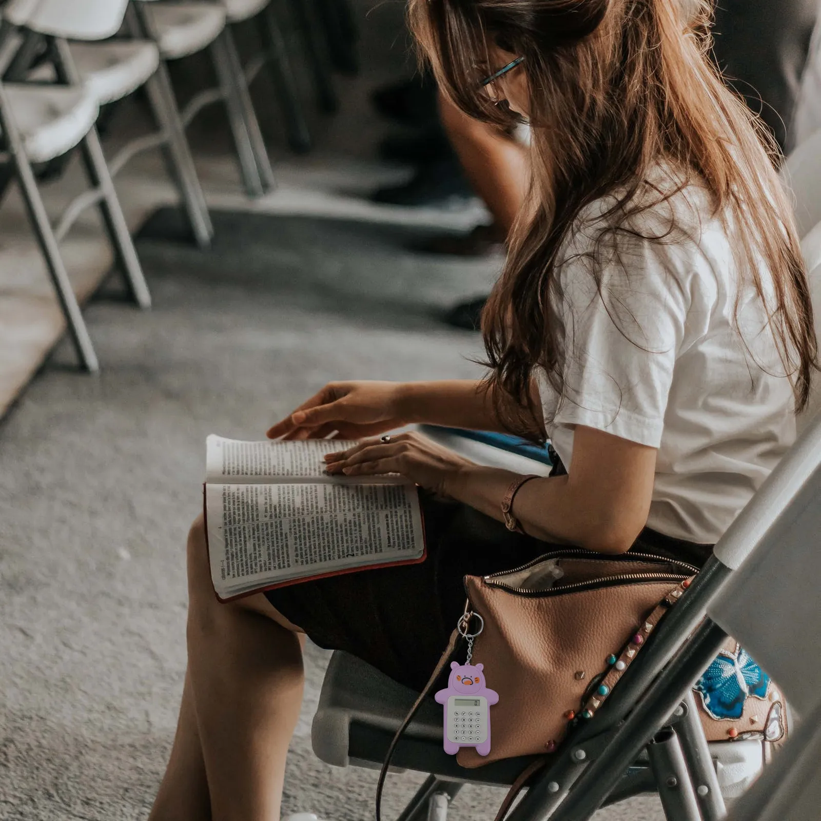 

Набор из 3 мини-калькуляторов в виде мультяшных медведей, портативные, легкие, с креплением на брелок, практичные электронные калькуляторы-подвески для сумок, креативный дизайн