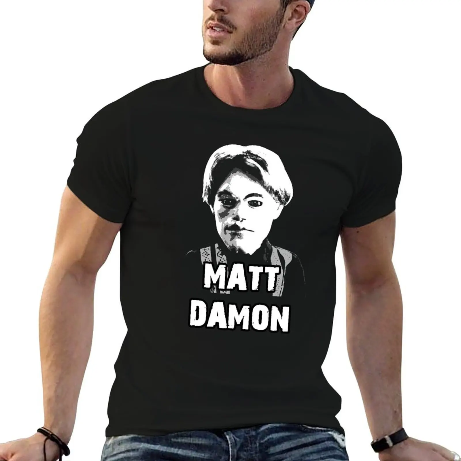 Matt Damon T-Shirt baggy shirts designer shirts men graphic t shirts