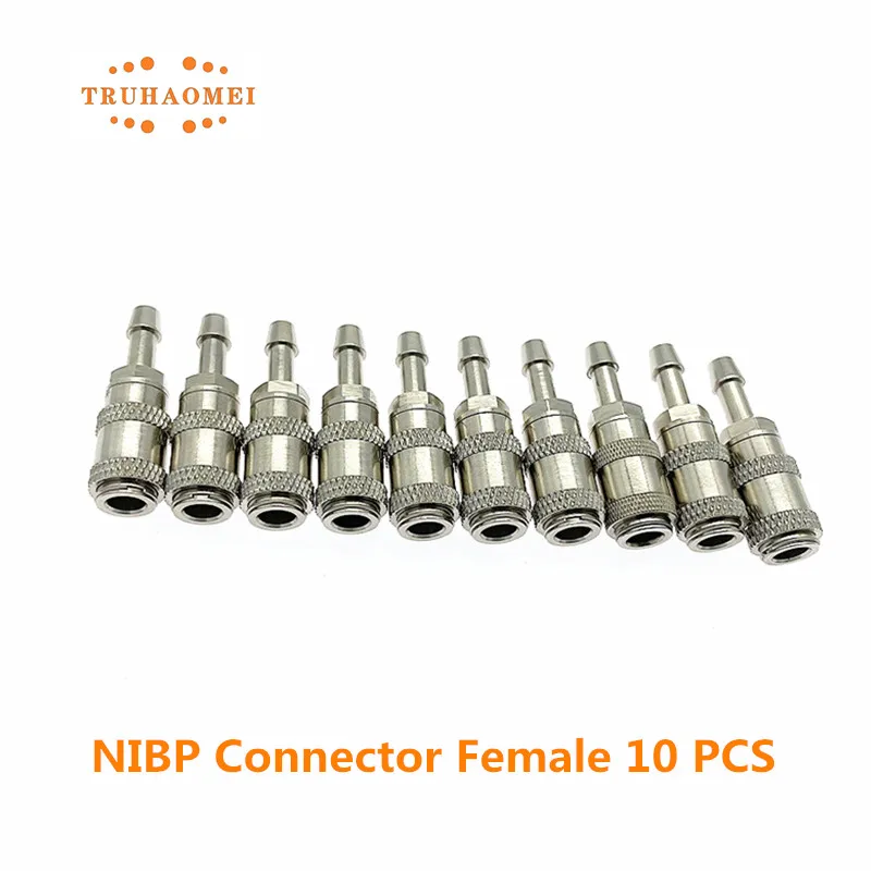 NIBP Connector Blood Pressure BP Meter Cuff Male and Female Air Hose Interconnect Bayonet Plug For Multi Brands Patient Monitor