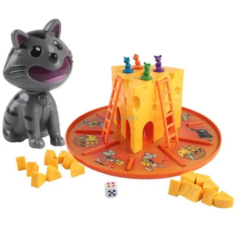 

XXFC for Cat and Mouse- Cheese Board Game 4 Pieces Mice,Kids Interaction To