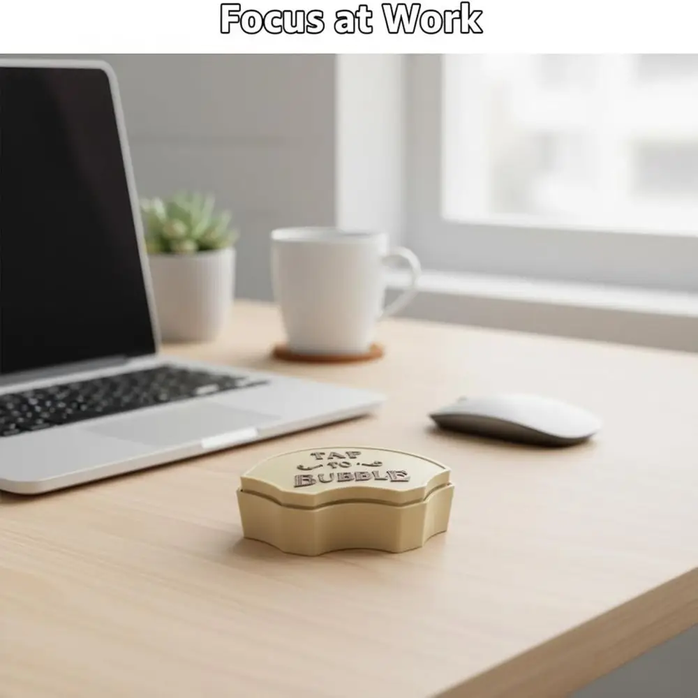 New Fan-Shaped Tap to Bubble Clicky Fidget Button Handheld Stress Relief Press-Type Fingertip Sensory Fidget Button Home Office