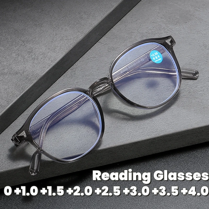 

Elderly High-definition Far Sight Glasses Women Men Anti Blue Light Presbyopia Glasses New Retro Round Grame Reading Glasses