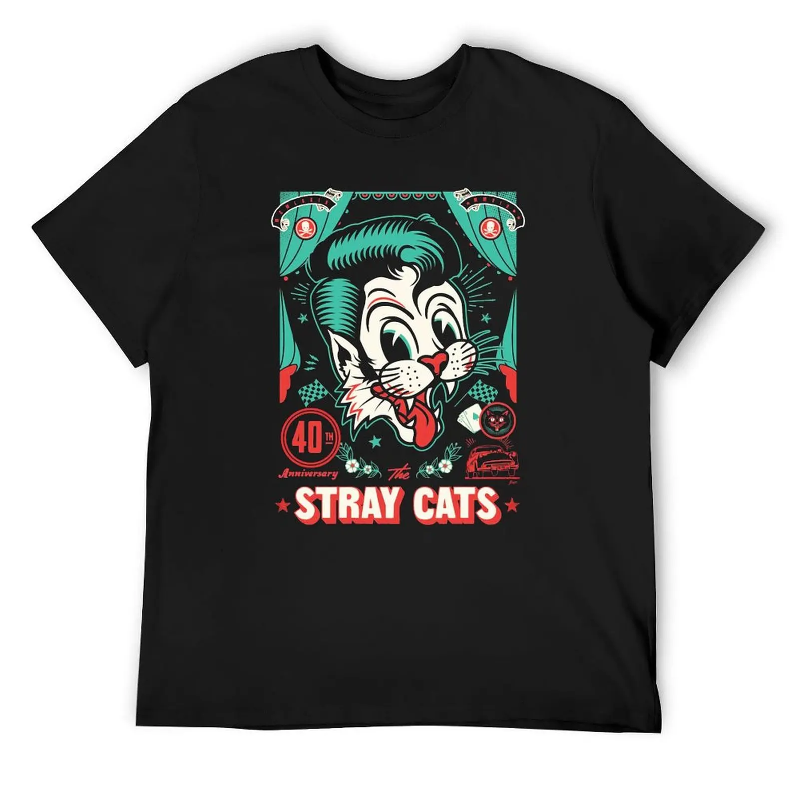 

Stray Cats T-Shirt summer tops plain for a boy basketball graphic tees men t shirt