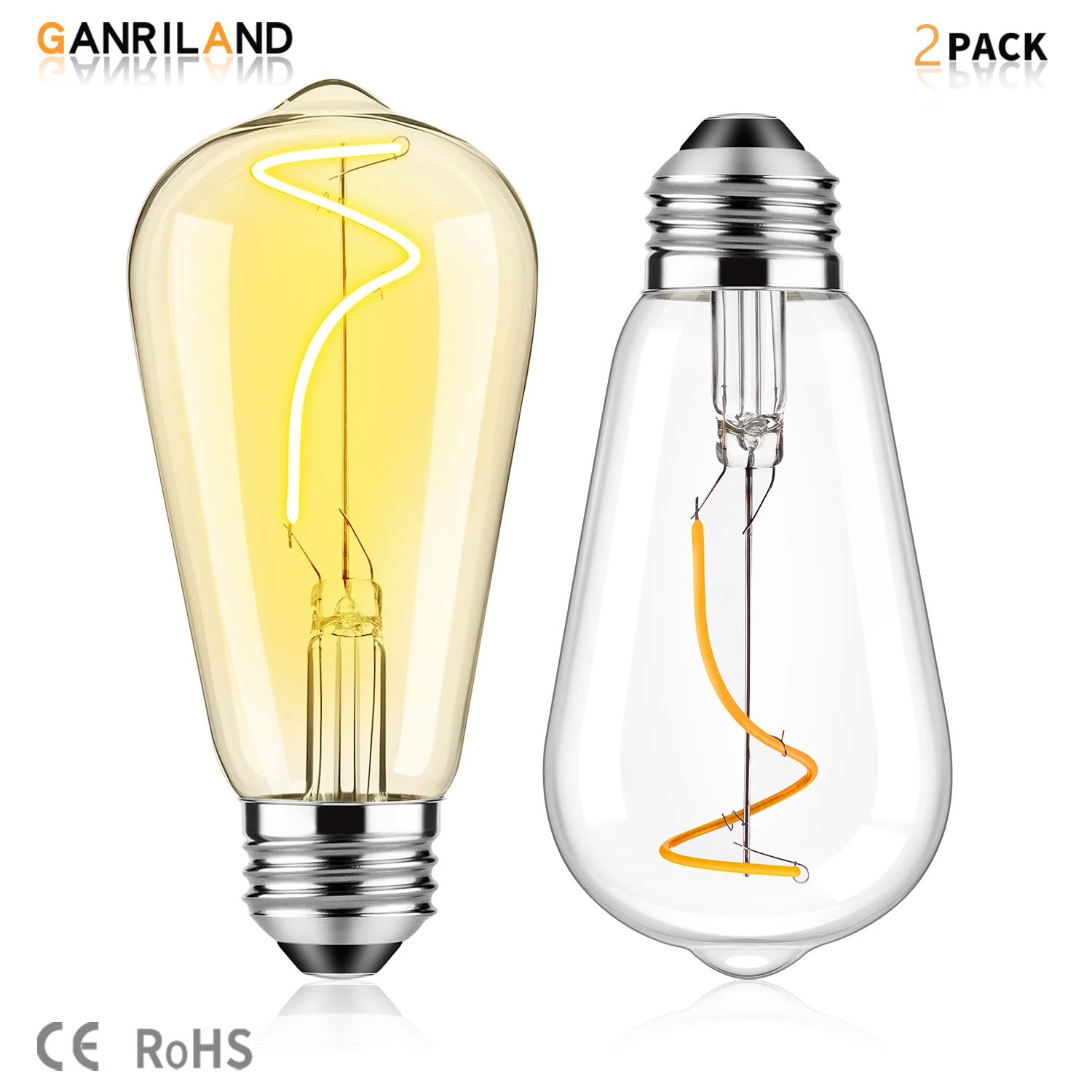 

ST58 ST64 E27 Led Filament Bulb 3W Led Light Bulb 220V Vintage Chandelier Indoor Ampoules Edison Lamp Spiral Bulb For Home Decor