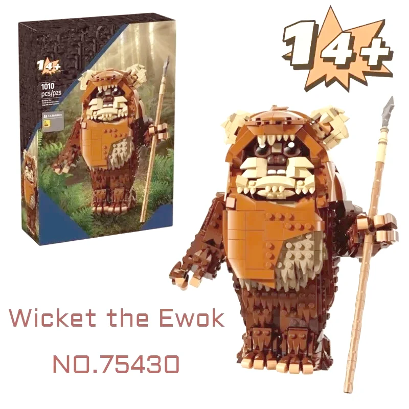 1010 Piezas de Bloques de Construcción Wicket, Modelo MOC, Ladrillos para Armar Personajes de Osos, Adornos, Juguetes, Regalos de Navidad, Cumpleaños y Festivos