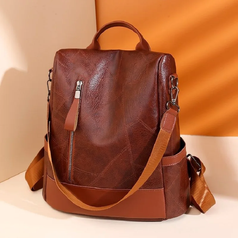

2024 New Hot Women’s Backpack Designer High Quality Soft Leather Simple Fashion Backpack Large Capacity Antitheft Shoulder Bags