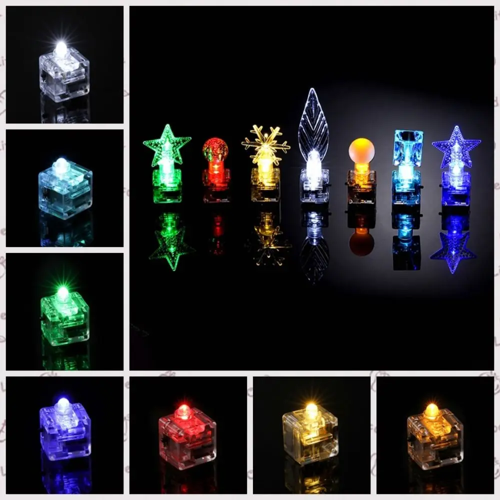 Mini lampada a candela per acquario Lampada decorativa quadrata sommergibile Mini luci a LED Lampada decorativa per acquario colorata in plastica per la casa