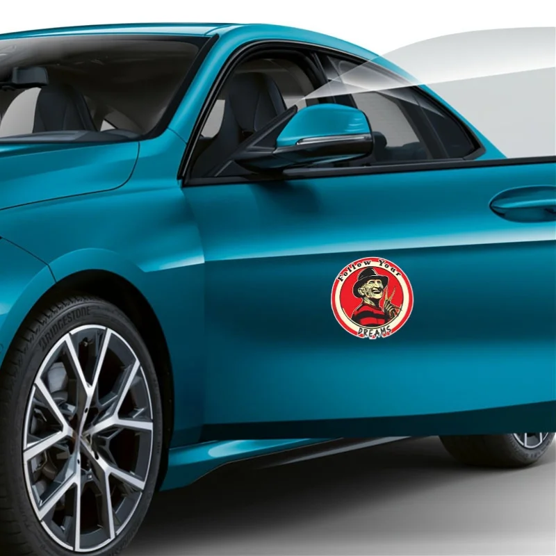 ملصق فينيل على شكل مخلب رعب - ملصق متين مقاوم للماء للحيوانات الأليفة للسيارة والدراجات النارية، تصميم مضحك "Chase Your Dreams"